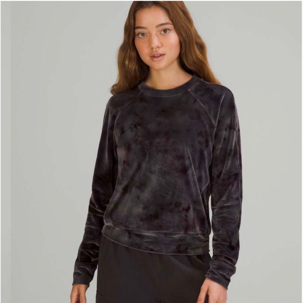 NWOT Lululemon VELOUR WARM DOWN CREW Interstellar Dark Grey Multi